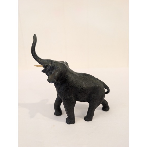 Vintage Spelter/Cast Metal Elephant Figurine Trunk Up 5" Green Patina Good Luck - Picture 6 of 13